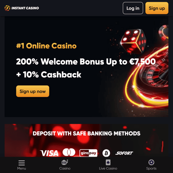 Bonus di Benvenuto Instant Casino